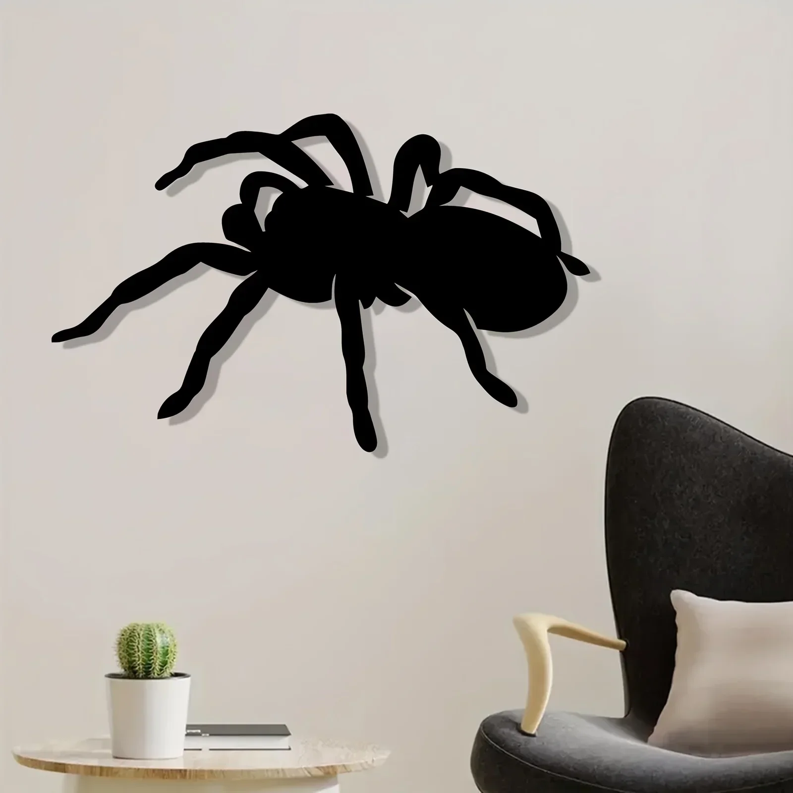 CIFBUY Pretty Halloween Spider Metal Wall Art, Spooky Iron Wall Hanging Ornament for Farmhouse Entryway Halloween Party Home - view 5