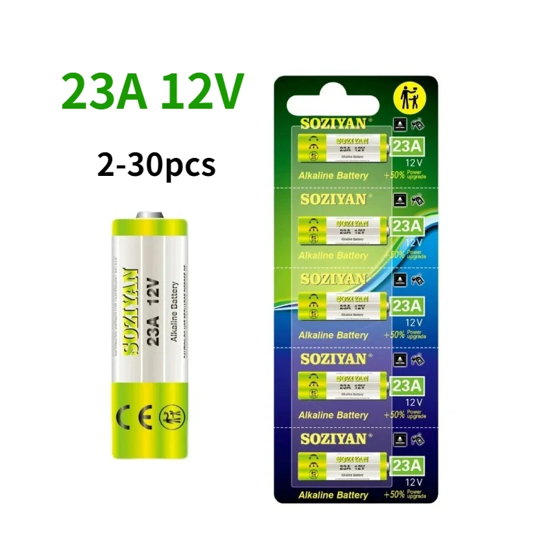 Pile alcaline 23A A23, longue durée de vie pour sonnette, télécommande, jouets, compatible universel avec MN21, E23A, A23S, V23GA