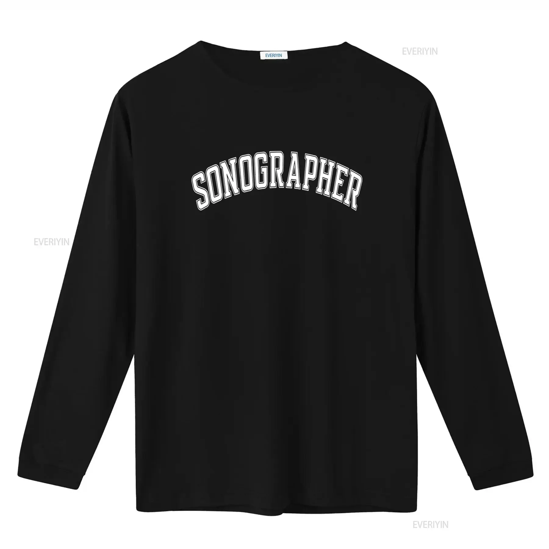 Sonographer T Shirt Ultrasound Tech Technician Sono Graduate Medical Diagnosis Vascular Cardiac College Jersey Varsity Font