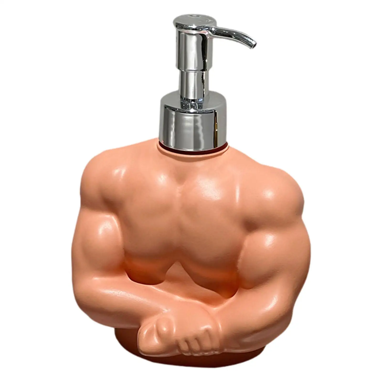 Дозатор жидкого мыла на тему бодибилдер для Essentials для ванной комнаты, контейнер для жидкости, универсальный с насосом, 3,9x3,1x5,5 дюйма, тип пресса