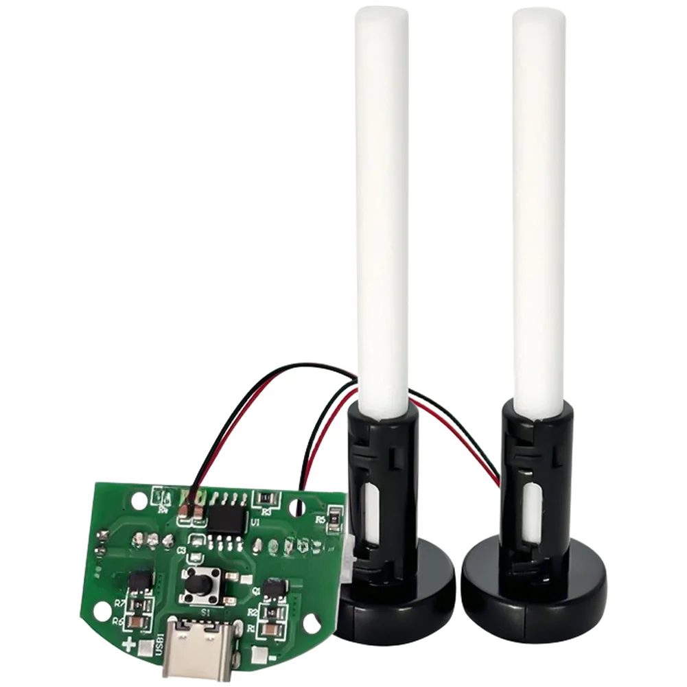 2pcs Dual-Spray Humidifier Module with USB Interface for Small Spaces Adjustable for mist Levels and Rainbow LED Lighting