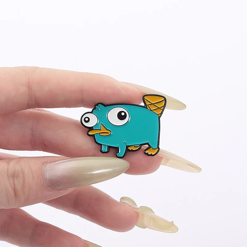 Perry The Platypus Enamel Pin Cartoon Anime Characters Cute Duck Brooch Lapel Backpack Badge Funny Jewelry Gift For Friends ﻿ image 6