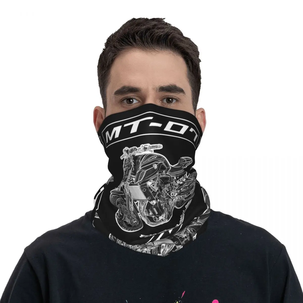 MT 07 Motorcycles Moto Bandana Neck Cover Printed Motorcycle Club Face Mask Running Unisex Adult Winter