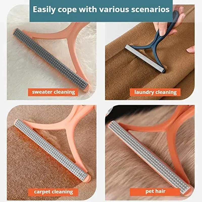 Silicone Double Sided Pet Hair Remover Lint Remover Clean Tool Shaver Sweater Cleaner Fabric Shaver Scraper for Clothes Carpet