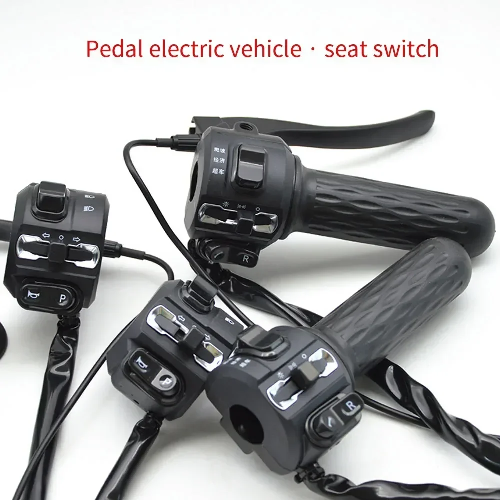 E-bike Electric Vehicles Throttle Switch Horn Headlights Turn Signals Electric Bicycle Spin Handle Disc Brake Split Spin Handle