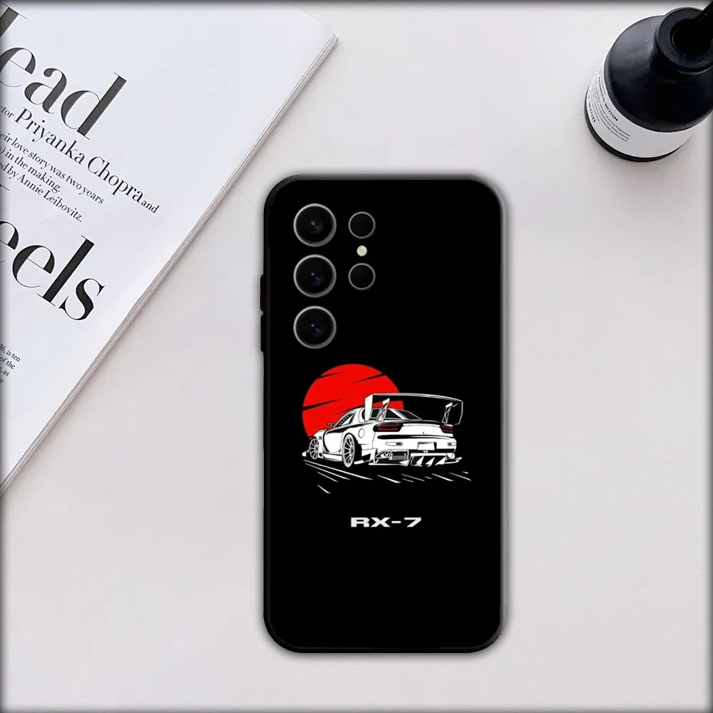 R-RX7 J-JDM L-Legends Cars Phone Case For Samsung S21,S22,S23,S24,S30,Ultra,S20,S30,Plus,S21 Fe,Note20 5G black Cover