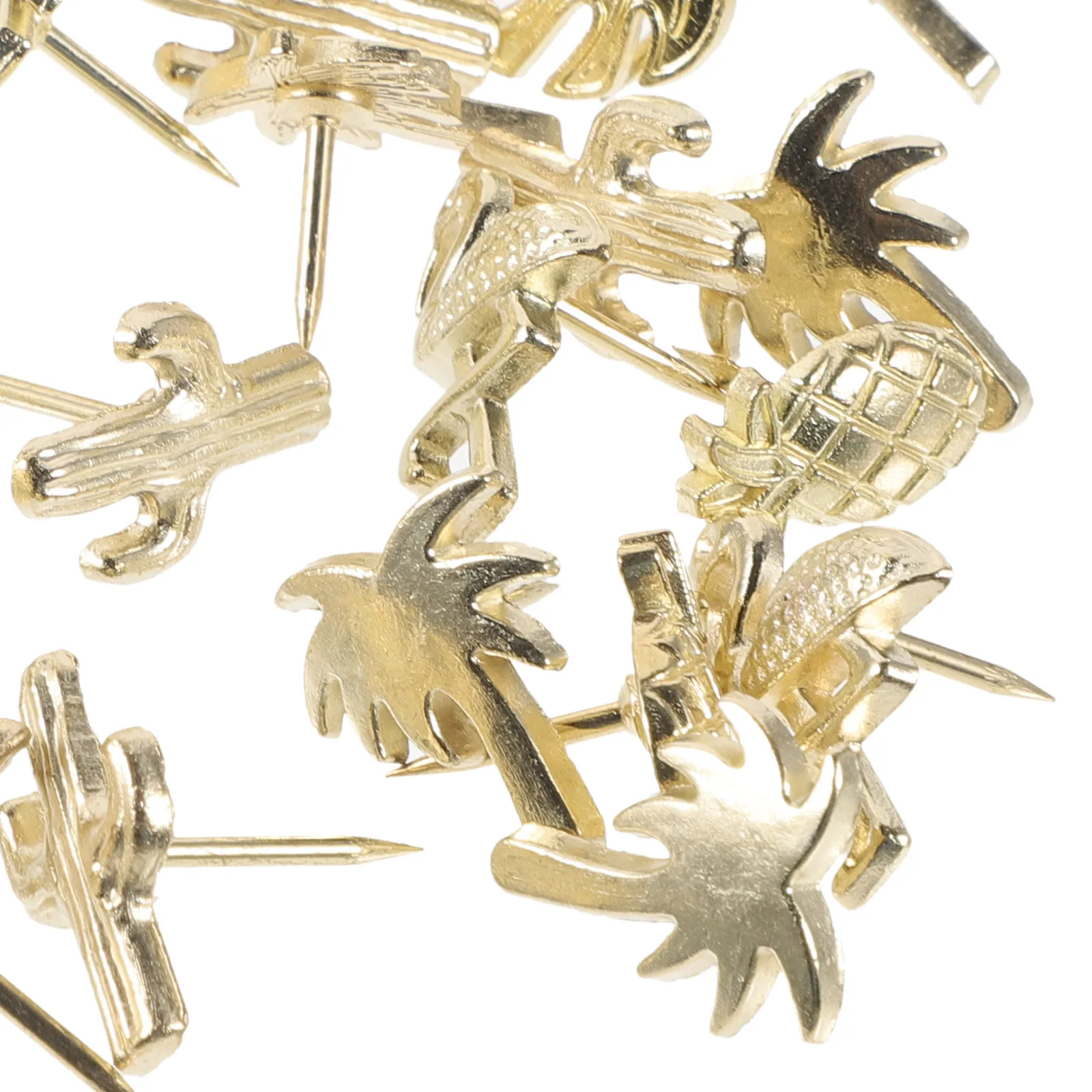 

30pcs Cactus Thumbtacks Delicate Pushpins Hawaiian Theme Palm Leaf Office Supplies Cute DIY Pins Summer Decor