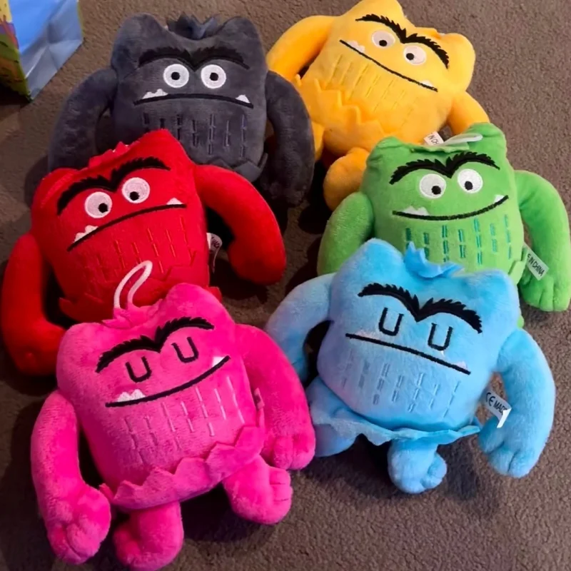 

The Color Monster Plush Stuffed Toy Emotional Expression Doll English Picture Book Character For Kids Bedroom Playroom Decor