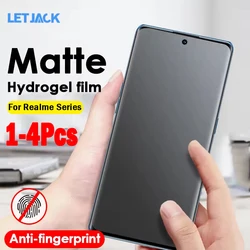 1-4Piece Curved Edge Matte Hydrogel Film for Realme 14 13 12 11 10 Pro Plus Anti-Glare Screen Protector for Realme P2 P1 Pro