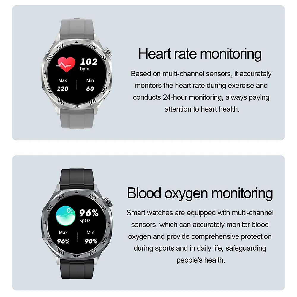 GEJIAN Smartwatch 1.46 Inch 360 * 360 High-definition Resolution Heart Rate Health Monitoring Multi Sport Mode Men's Watch