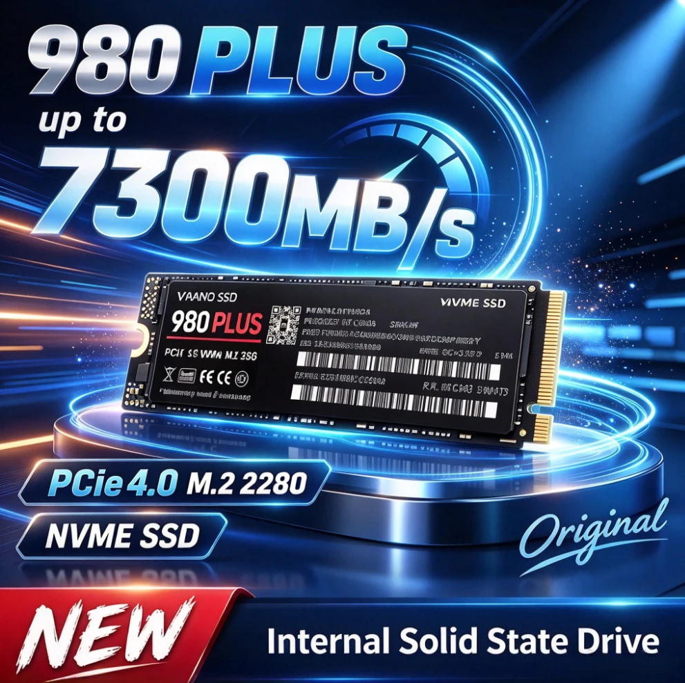 New 980 PLUS M.2 NGFF SSD 7200MB/s TLC 3D NAND 2280 Internal Solid State Drive 2TB 4TB For Gaming Desktop Laptop PC Storage