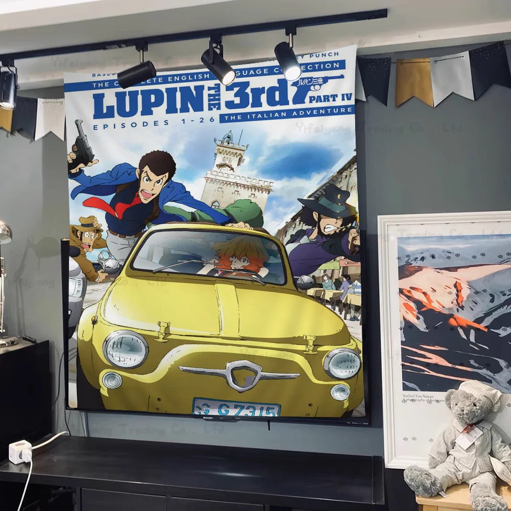 الترمس الثالث كاريكاتير الرسم البياني نسيج الفن الخيال العلمي غرفة ديكور المنزل رخيصة الهبي الجدار الشنق