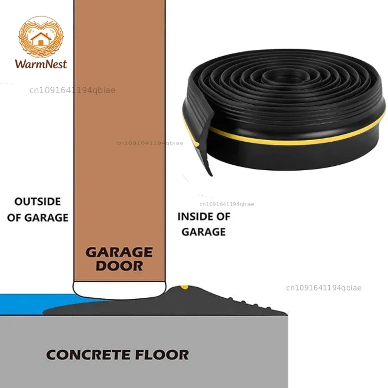 Heavy Duty Universal Garage Door Floor Threshold Seal StripWeather Rubber Draught Rain Excluder Waterproof 3/6m Length
