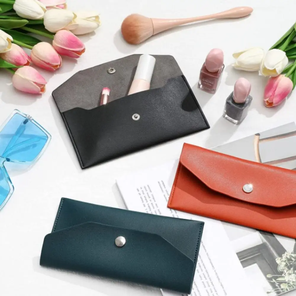 Envelope Wallet PU Leather Cash Envelope Wallet Classic Fashion Women\'s Wallet Ferrule Name Card Holder Gift