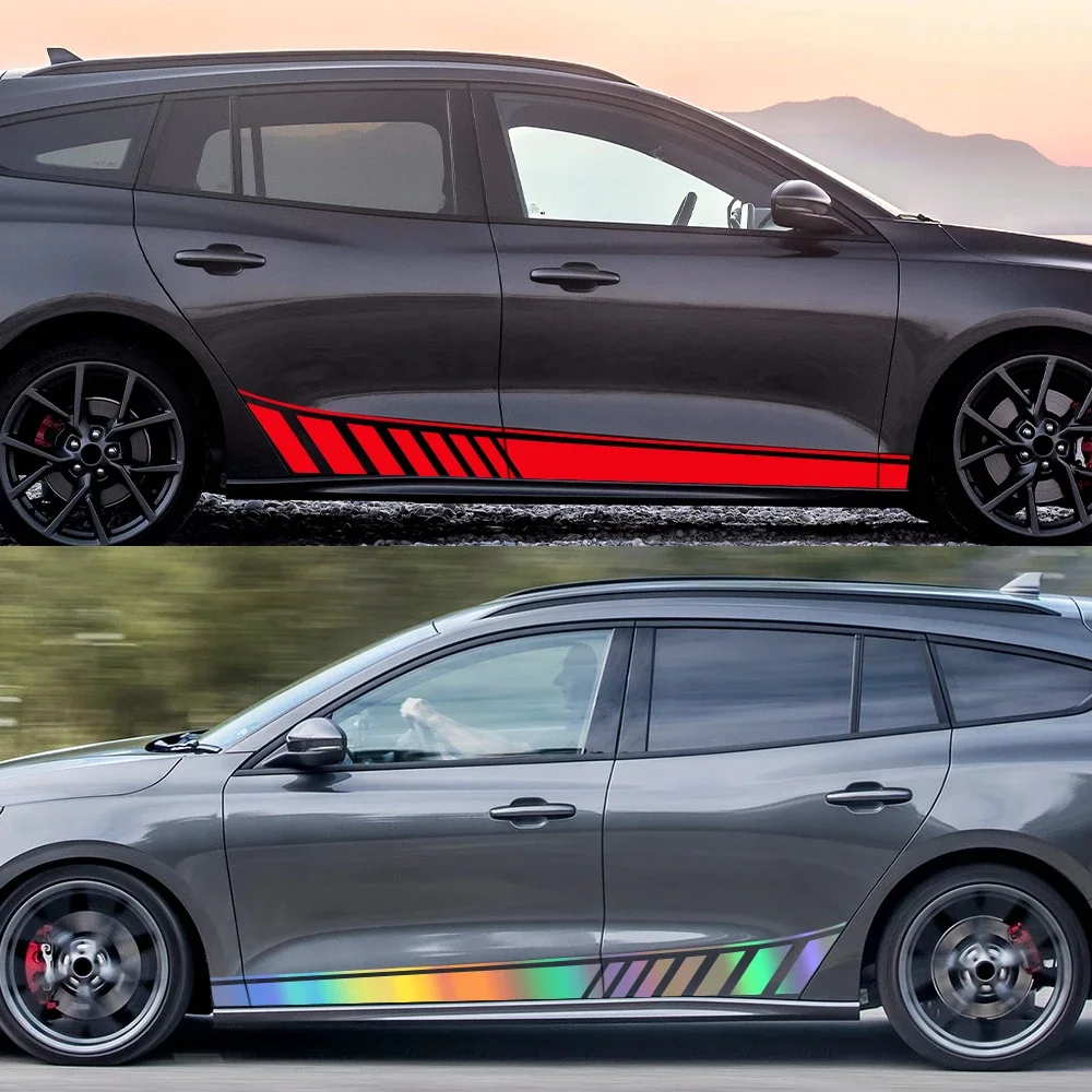

For Focus ST Car Sticker Door Side Decal Kit Auto Wrapping Vinyl Film Waterproof Vehicles Stickers Car Accessories Decoratio