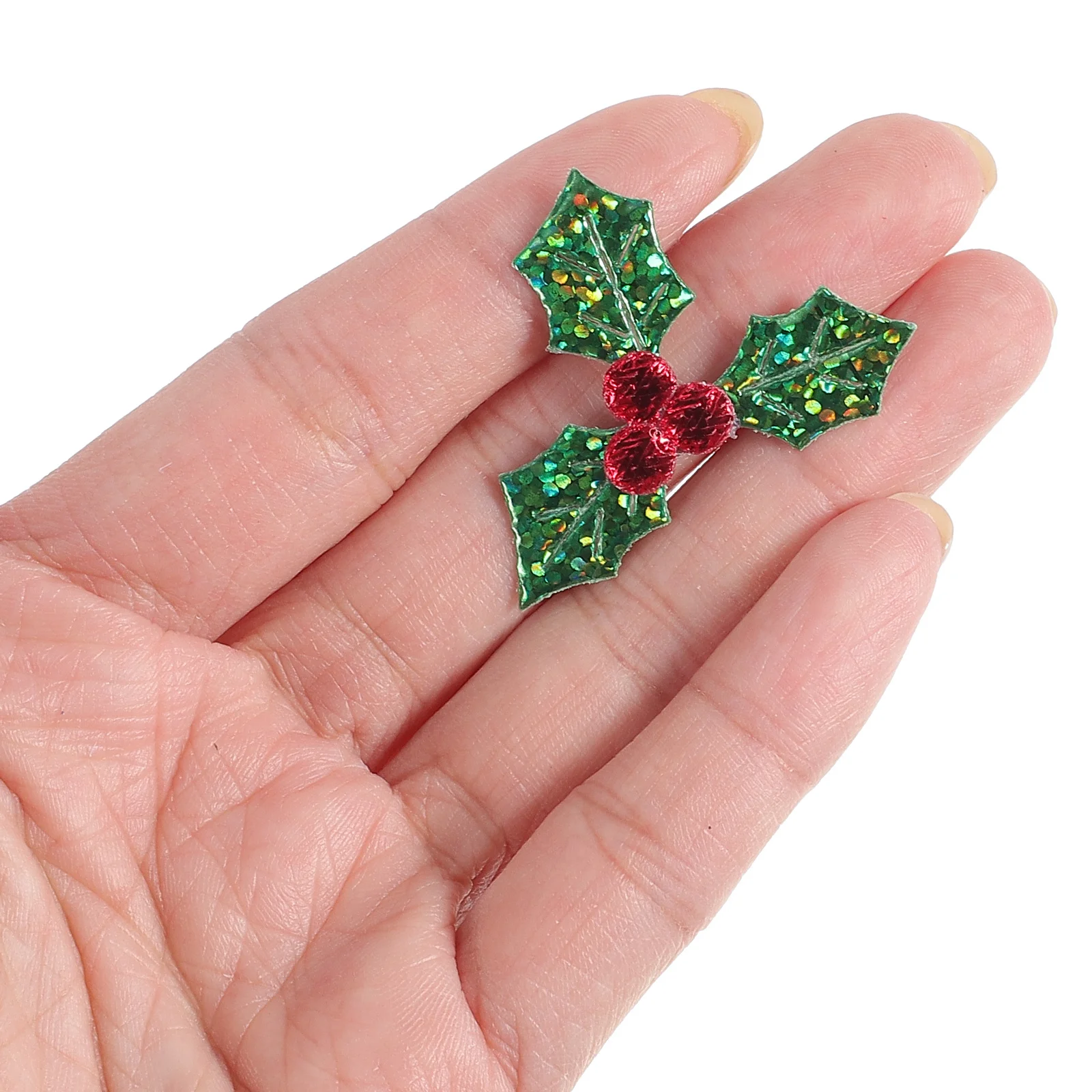 

100Pcs Holly Berries Patches Christmas Trees Wreath Ornaments DIY Crafts Accessories Festive Decorations Holly Berries Decors