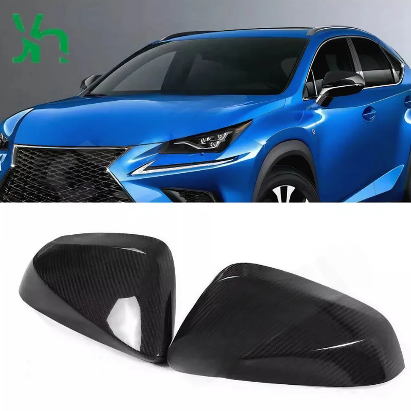 لكزس NX RX RZ 2014-2022 غطاء الرؤية الخلفية صحيح ألياف الكربون الملحقات الخارجية غطاء جانبي