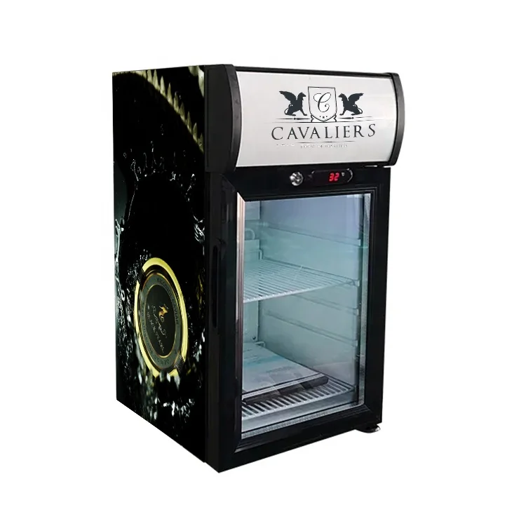 25L Mini Caviar Display Freezer Desktop Small Glass Door Caviar Refrigerator