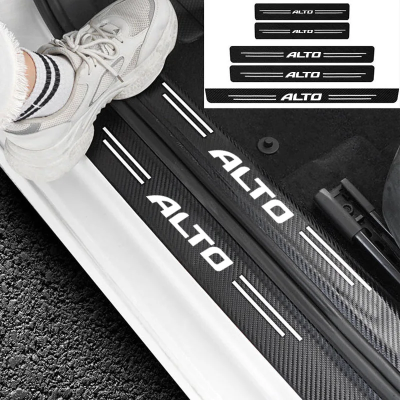 Car Rear Bumper Protector Guard carbon Scratch-Resistant Trunk Door Entry Guards Trim for Suzuki ALTO Waterproof stickers