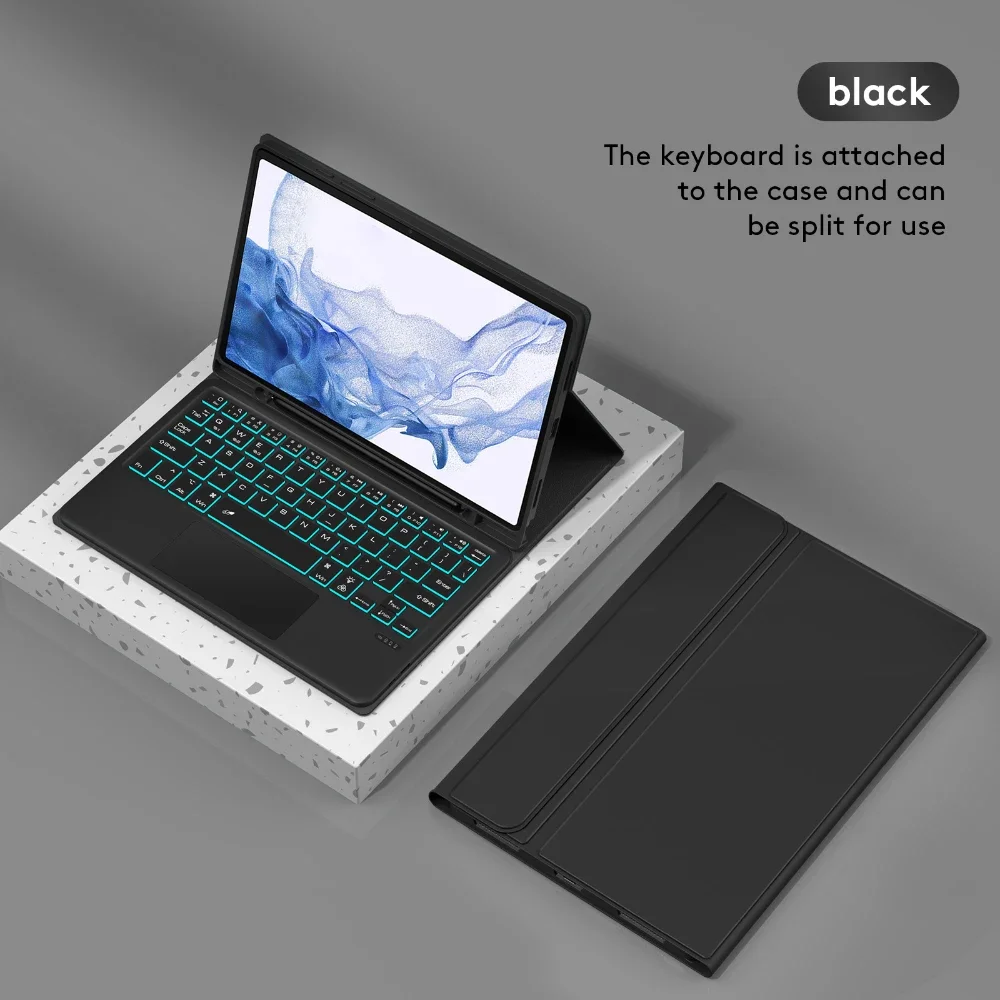 LED Touchpad Keyboard for iPad 10.2 7 8 9th Pro 10.5 Air 3 Case Pro 11 2022 Air 5 Air 4 10.9 10th gen Magnet Smart Case Cover