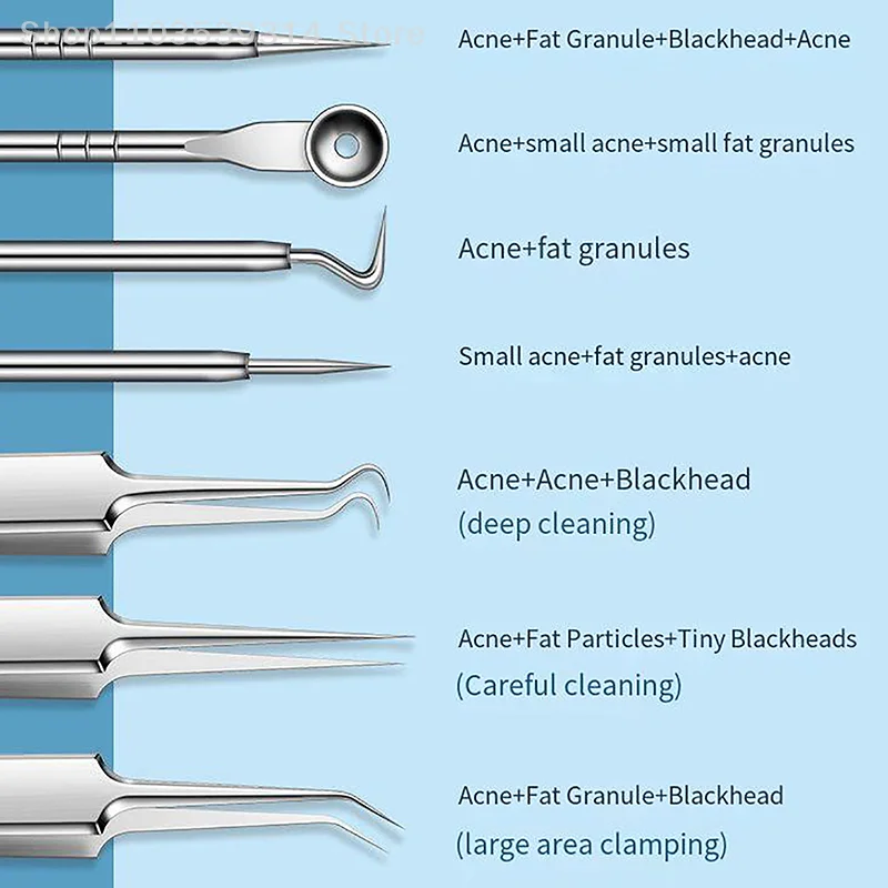 Пинцет из нержавеющей стали с клипсой для салона красоты, специальный инструмент для соскабливания и закрывания, инструмент с иглой для акне