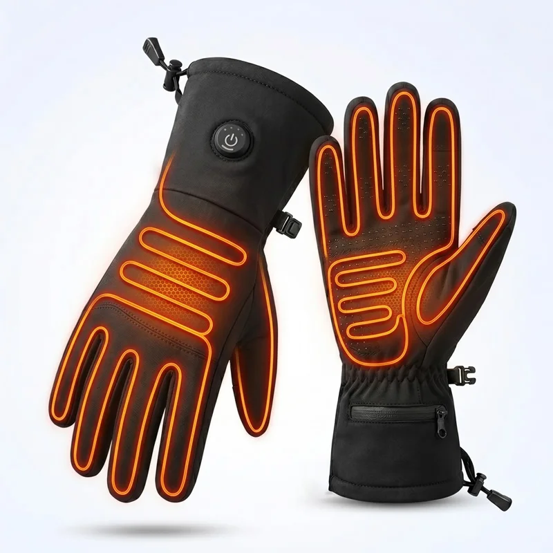 New Tech Dual-Sided Heating Rechargeable Heated Cycling Gloves Winter Thermal Liner Gloves for Outdoor Biking Skiing Running
