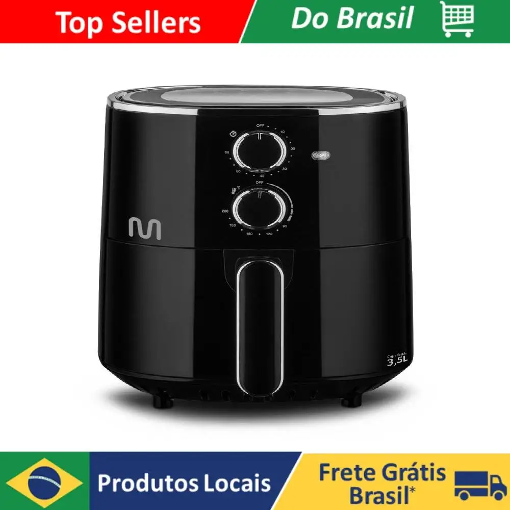 Air Fryer Electric Oil Free Fryer 3.5L 1500W 127V Black Multi - GO211