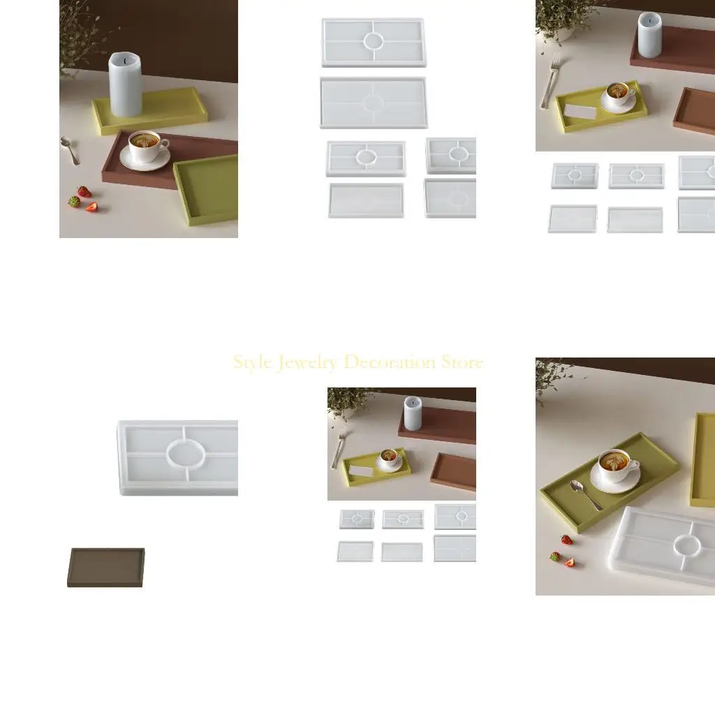 

D46E силиконовая форма для лотка для художественных ювелирных изделий из смолы, органайзеры для украшения ванной комнаты и для