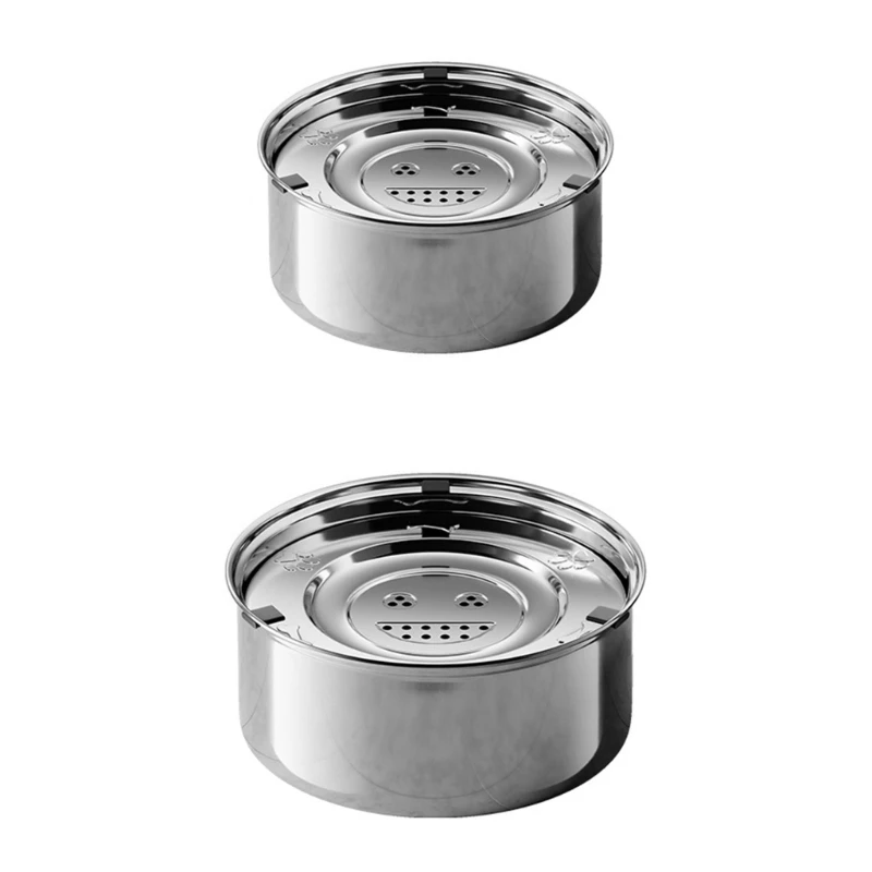 

Large Capacity Dishes Stainless Steel Pet Water Bowl Spill Proof Water Bowl Dropship