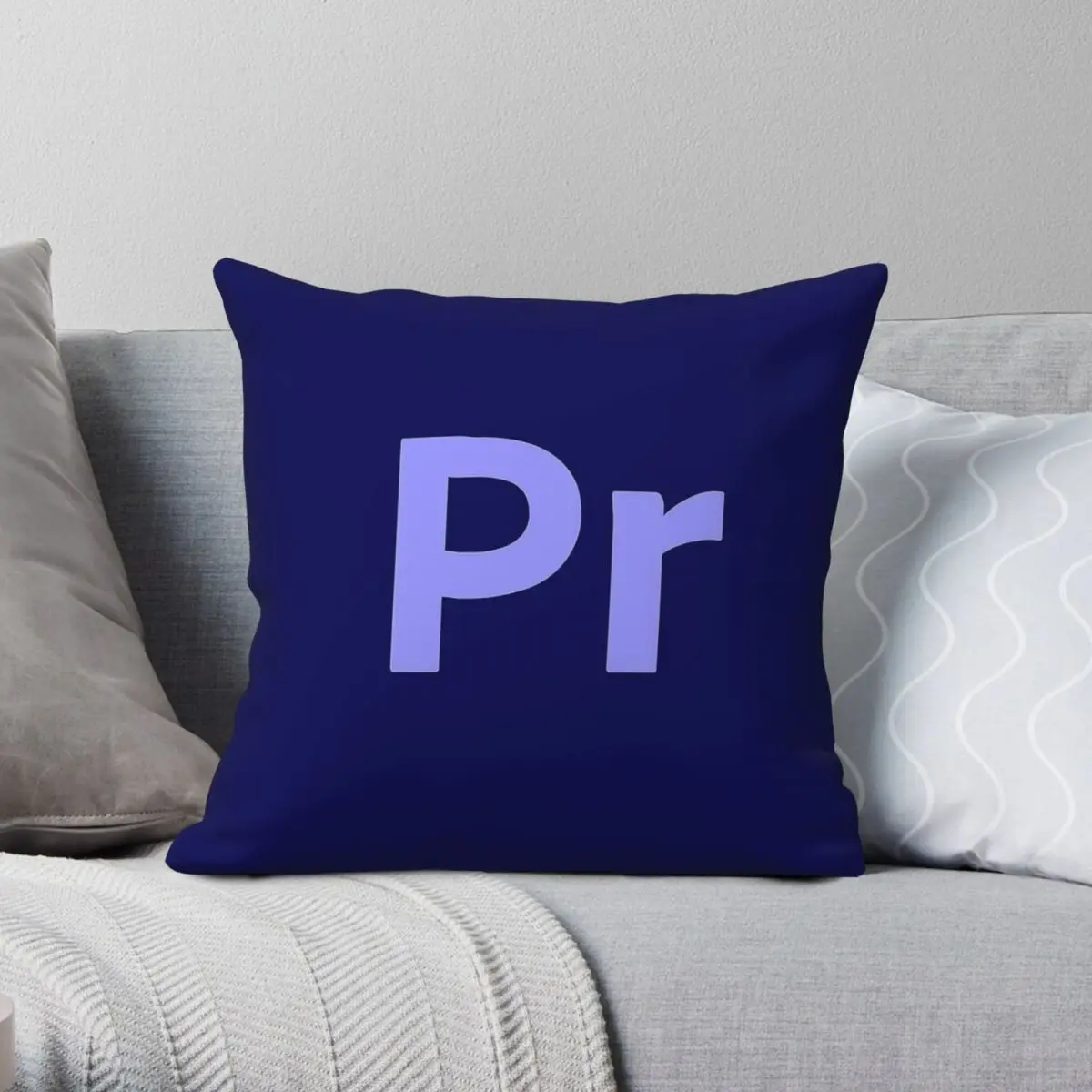 

Premiere Pro Video Editing Icon квадратная наволочка из полиэстера, льна, бархата, креативная декоративная наволочка на молнии для кровати