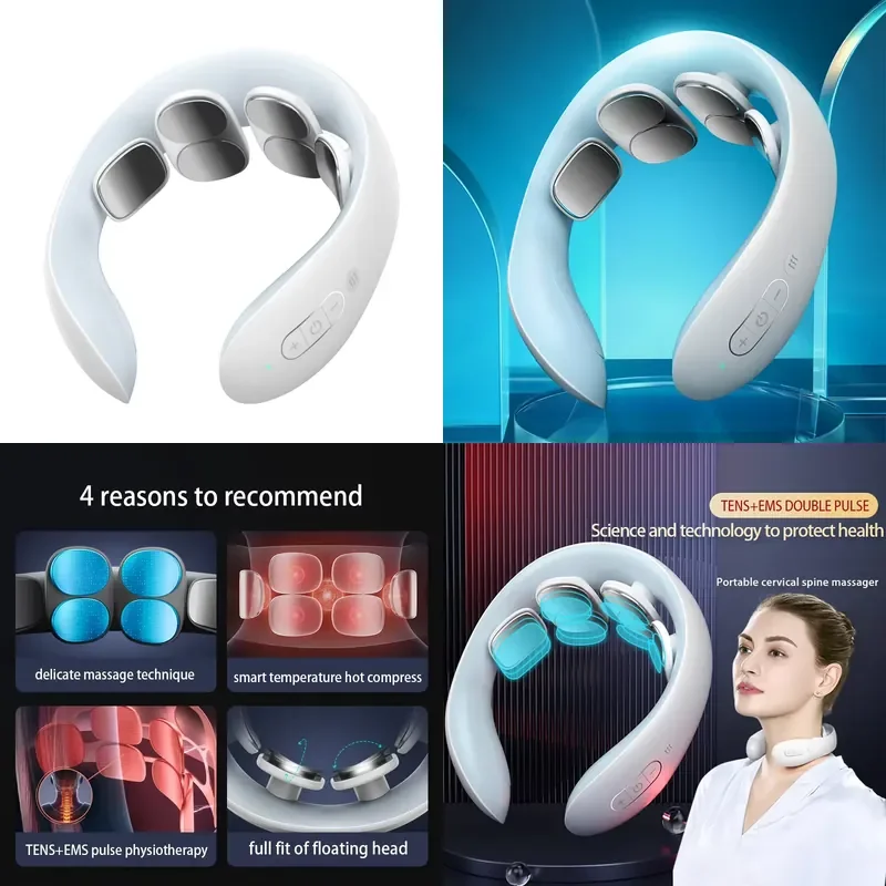 for VTT Neck Massager with Heat Portable Electric Deep Tissue Pain Relief Relaxing Gift for Her Him Friends Dad Mom