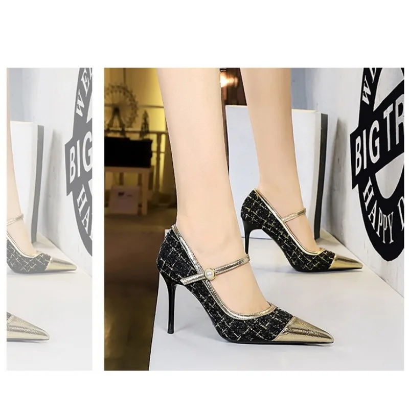 BIGTREE-Escarpins Élégants à Talons Hauts pour Femme, Chaussures de Banquet Sexy, Châssis Stiletchassis de Luxe, Mode Bureau