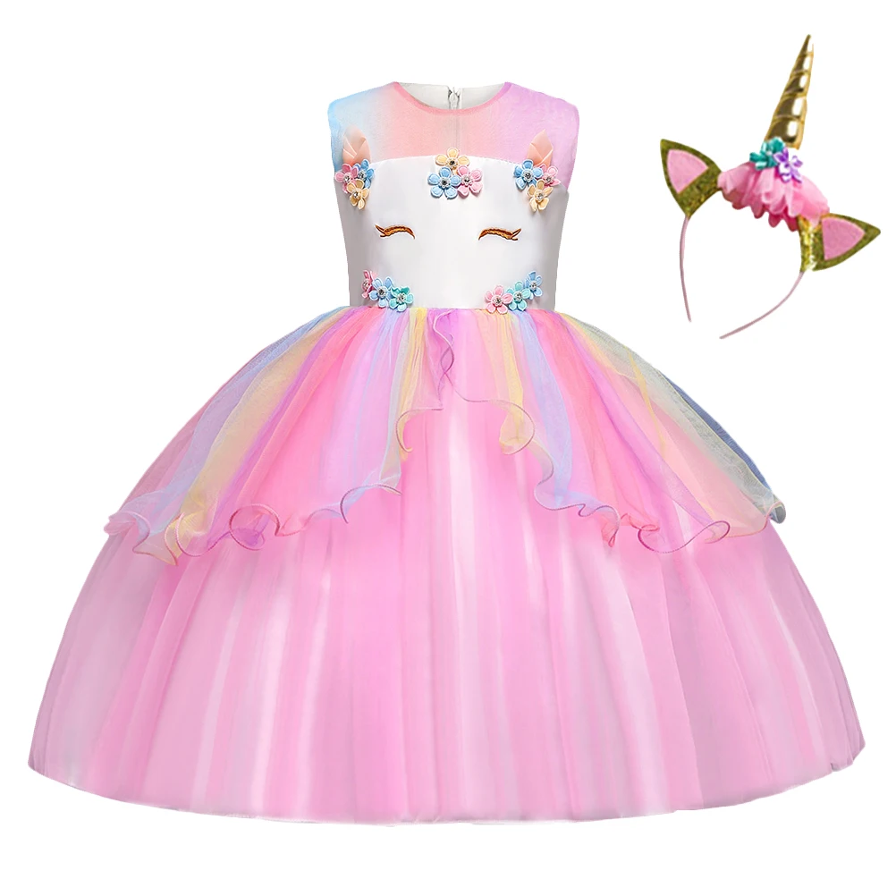 

Princess Dress Costumes Girls Outfits for Prom Toddler Gauze Party Clothes Child