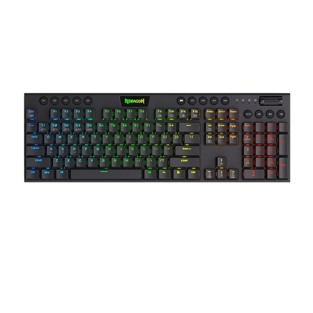 Top 104keys Wired/2.4G Wireless/Bluetooth Gaming Mechanical Keyboard RGB Backlight Game Keypad For Gamer Laptop Computer