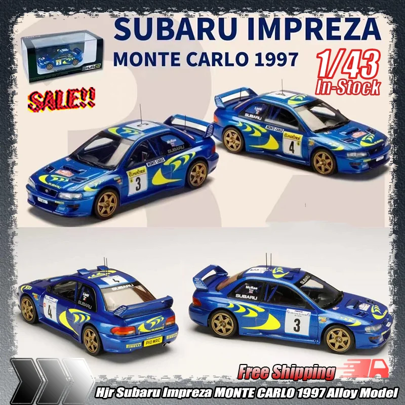 

Hjr 1:43 Scale Subaru Impreza MONTE CARLO 1997 Alloy Die-Cast Model Car Static Display Collectible Vehicle Hobby Collectors gift