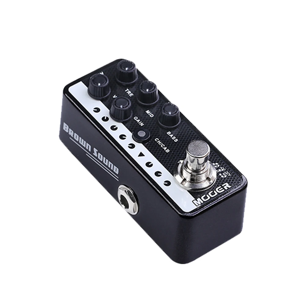 

MOOER 015 Brown Sound Guitar Effect Pedal 90S Digital Preamp Footswitch Dual Channels 3-Band Eq Micro Preamp