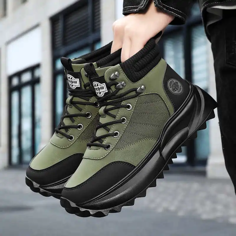 Botas planas de cuero Normal color crema para invierno, zapatillas de deporte de primavera para hombre, zapatillas de baloncesto asiáticas de talla 48, tecnologías deportivas de nuevo estilo