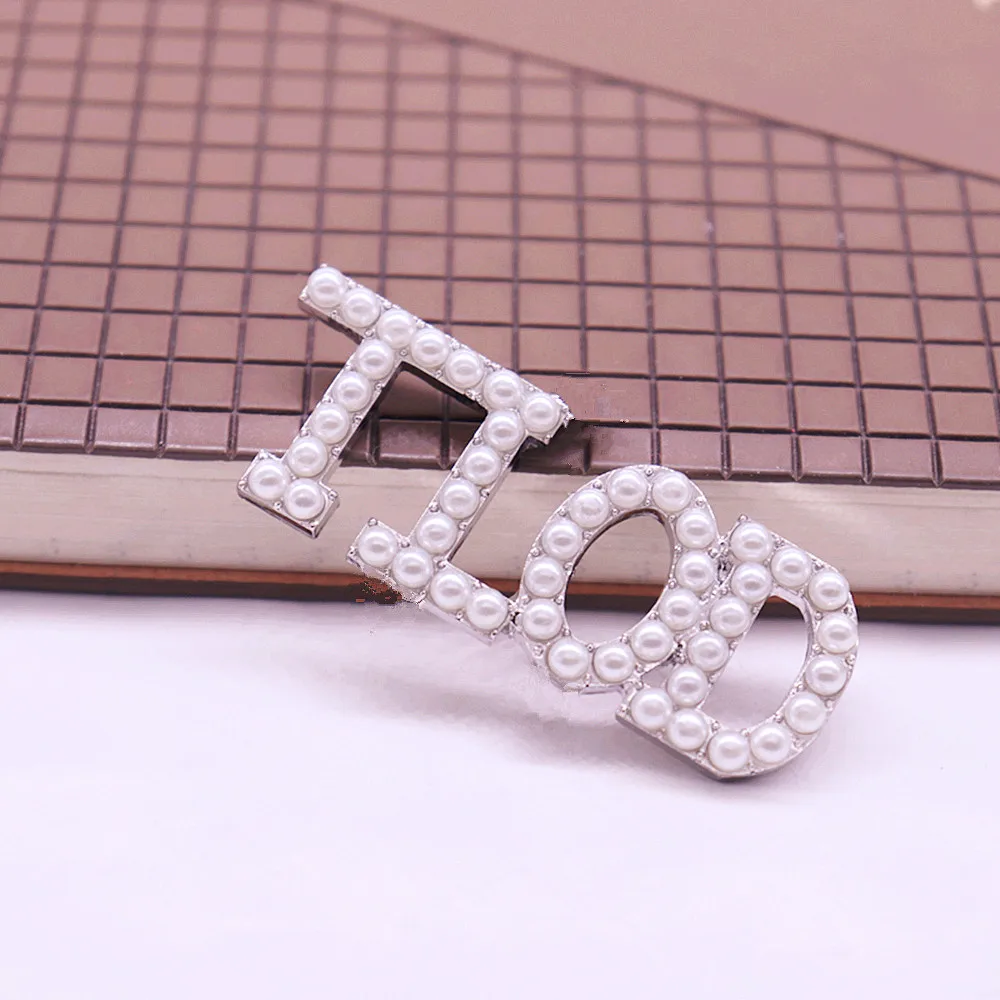 Party Wear Gifts Members Group TOP LADIES OF DISTINCTION Pearl Letters TLOD Brooch Jewelry