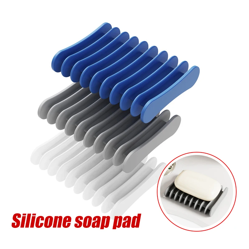 Silicone Soap Draining Tray Creative Soap Dish Innovative Compact Soap Display Holder Washing Table Sink Plate Easy To Clean