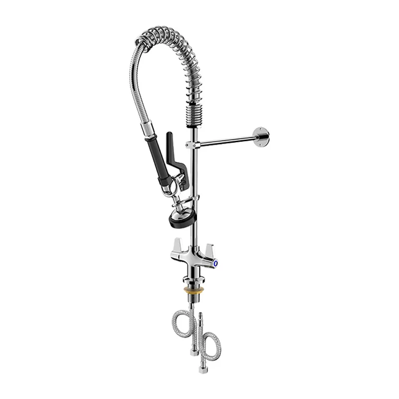 

Coffee shop, milk tea shop, high-pressure shower, ceramic valve core, cold and hot water with swing flushing faucet