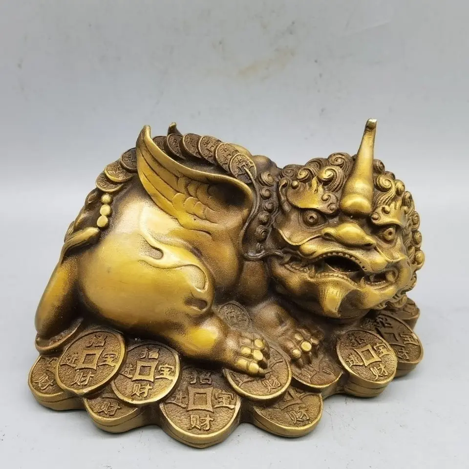 Angel wings money pixiu Statue Sculpture Figurines Home Garden Decoration Statues For House ﻿