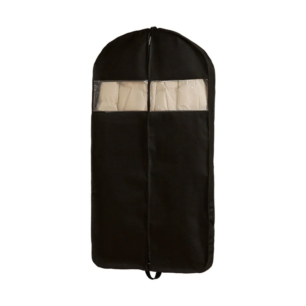 

Складной пылезащитный чехол для одежды, прозрачное окно, влагостойкий органайзер для хранения в шкафу, толстая компактная подвесная сумка для одежды