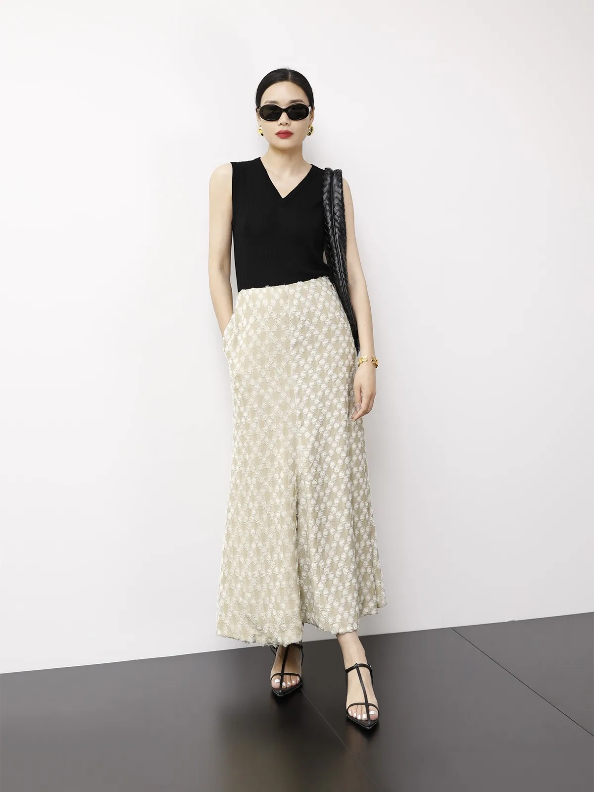 

Лимитированная серия: Юбка Lemon Chen Floing с вышивкой в виде рыбьего хвоста, из полиэфирного волокна, с 3D-вышивкой, Ciwalk Sle