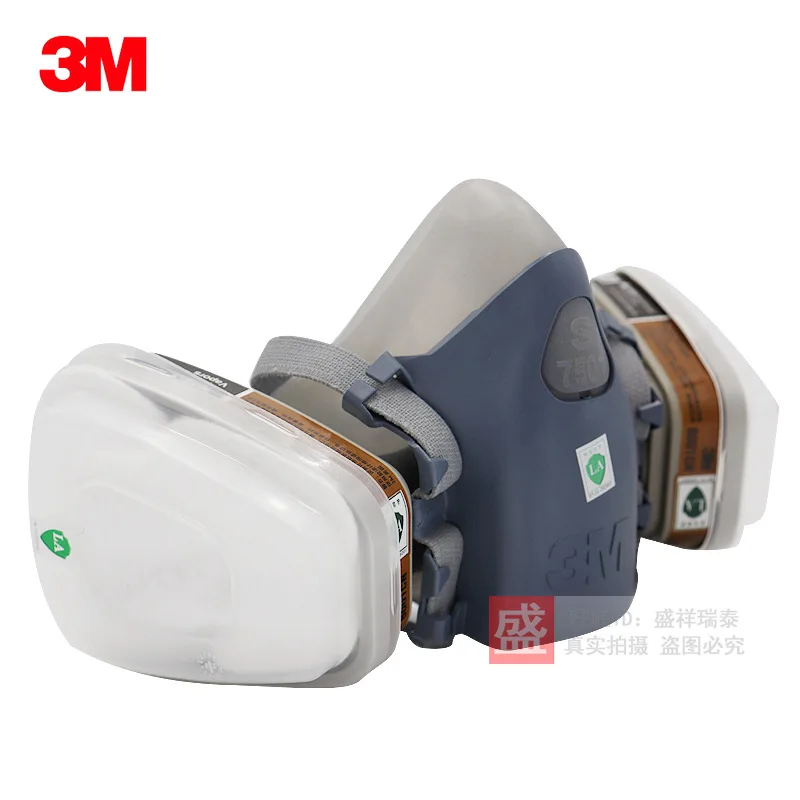 

3M7501 gas mask spray paint decoration grinding anti-dust polishing pesticide chemical dust proof electric welding gas mask