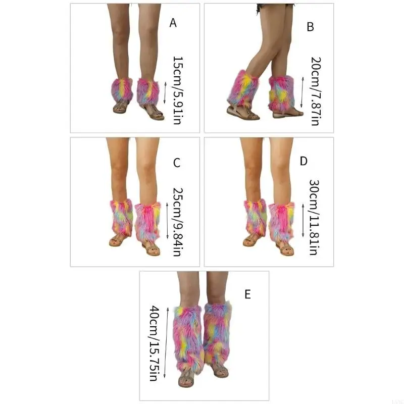 l5yc الشتاء فروي الجوارب الطويلة طماق غطاء الساق أكثر دفئا أحذية الشرير الجوارب harajuku plush ملونة الدفء الدفء الغطاء الساق #6