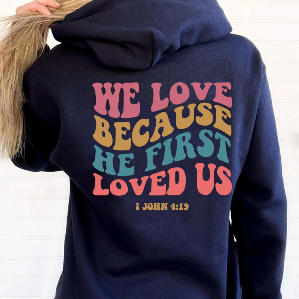 Aesthetic Christian Hoodie Women Religious Hooded Sweatshirt Retro Bible Verse Pullover Jesus Love Sweater Trendy Faith Hoodies