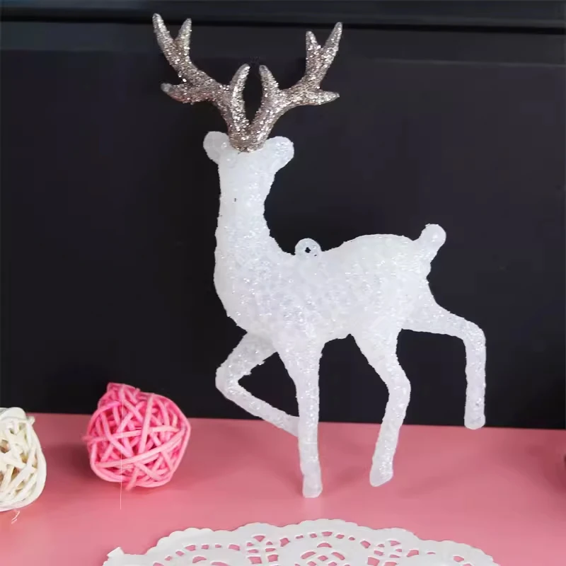 Crystal Deer Cake Decoration Elk Internet Celebrity Baking Goddess Birthday Decoration Christmas Dessert Table Scene