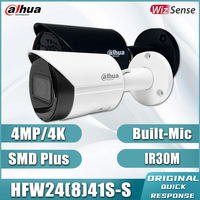 Dahua IPC-HFW2441S-S IPC-HFW2841S-S 4MP 4K 5MP IP Network Camera Wizsense SMDplus Mini POE Monitor With Mic IP67 IPC-HFW2541S-S