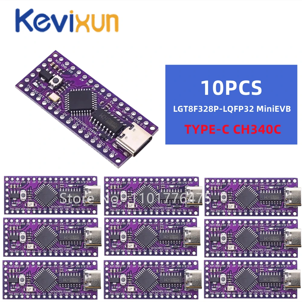 Imagem -02 - Micro Usb para Arduino Compatível com Atmega328 Nano V3.0 Lgt8f328p Ch340c Ht42b5341 Sop16 Lgt8f328p-lqfp32 Minievb Tipo-c