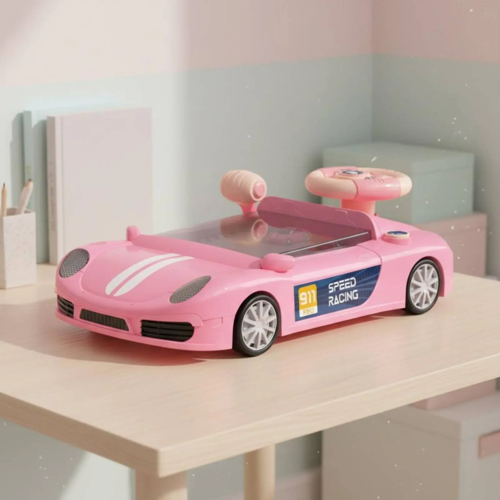 

Electric Driving Exploration Toy Adjustable Speed Desktop Car Contest Game Car Racing Game Game Unit No Blue Brightness